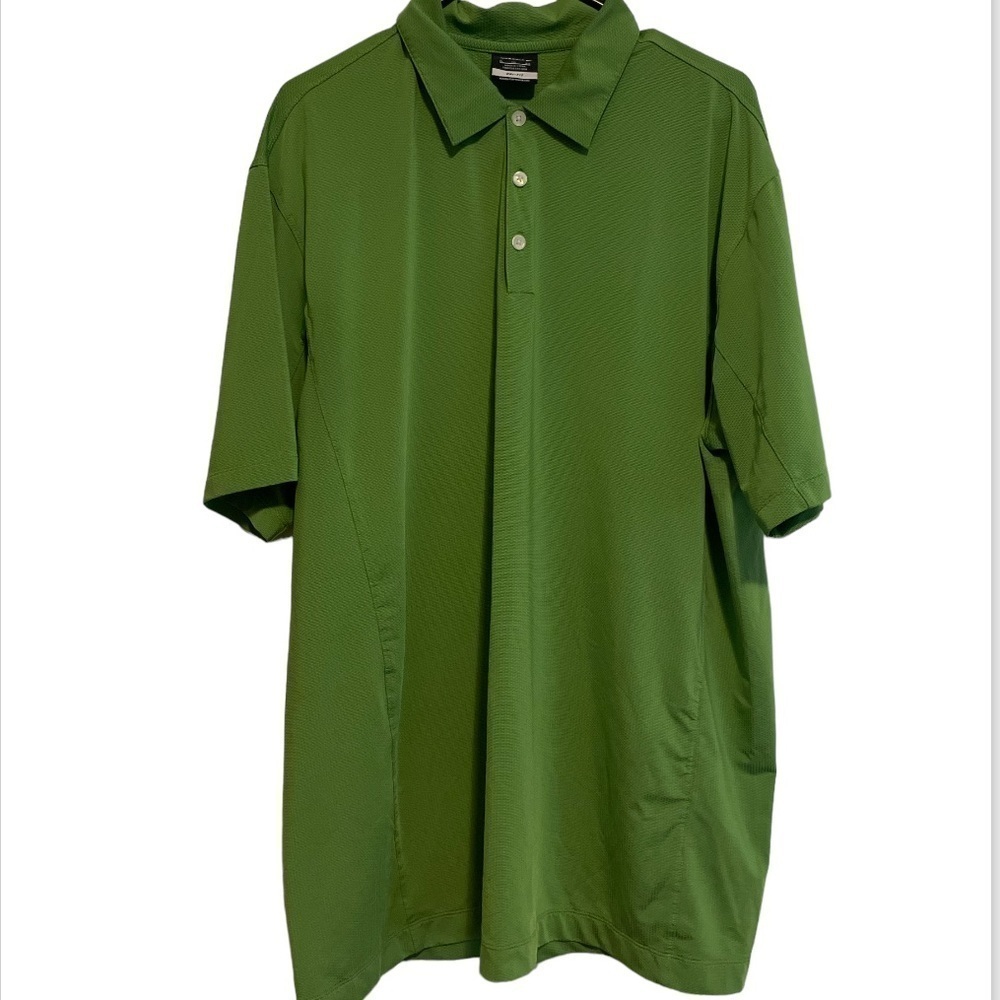 Nike Golf Textured Green Short Sleeve Polo Size XL